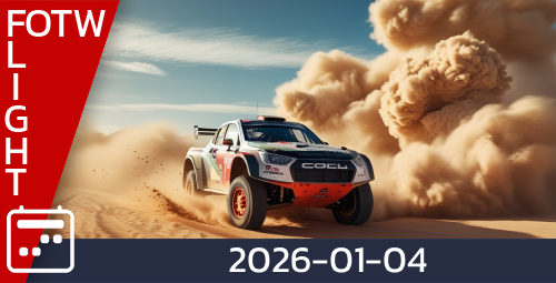 Flight of the Week - January 04, 2026 awarded on 2026-01-05