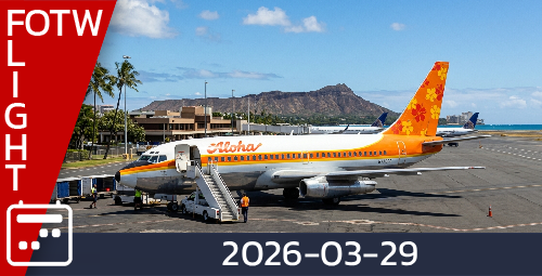 Flight of the Week - March 29, 2026 awarded on 2026-03-30