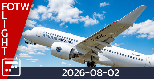 Flight of the Week - August 2, 2026 awarded on 2026-08-03