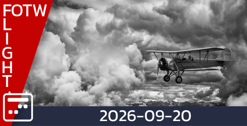 Flight of the Week - September 20, 2026 awarded on 2026-09-29